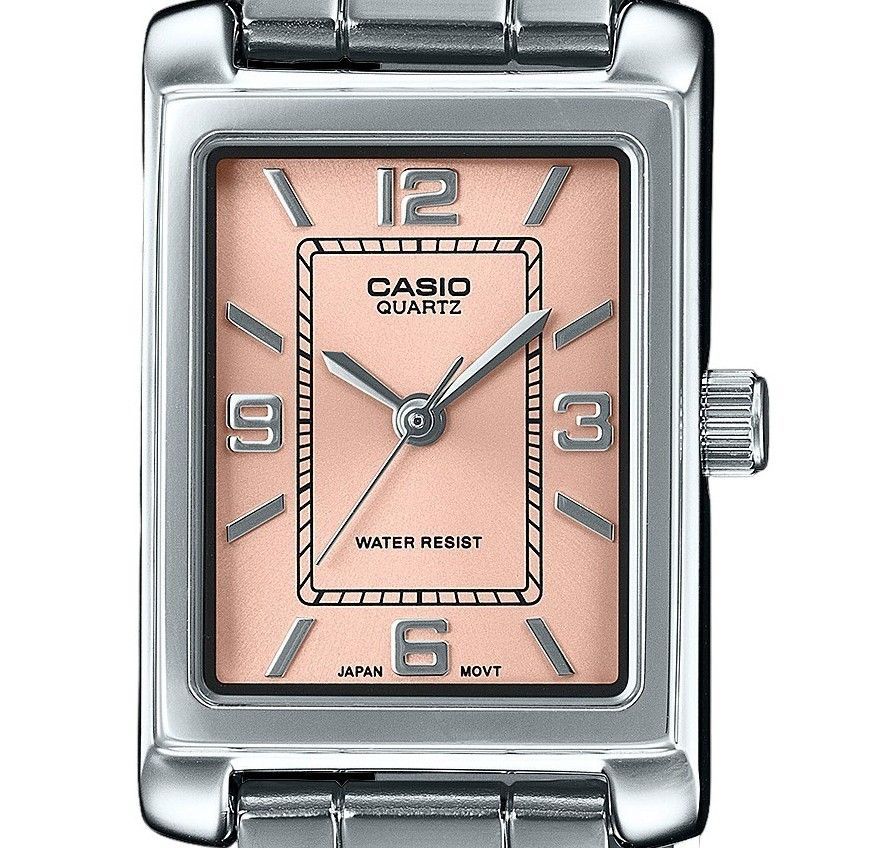 Casio Standard Analog Stainless Steel Pink Dial Quartz LTP-1234DD-4A Women's Watch