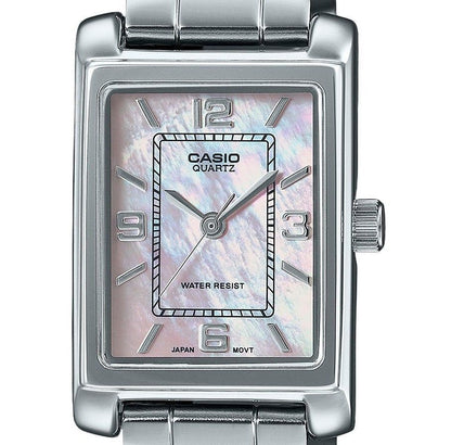 Casio Standard Analog Stainless Steel Mother Of Pearl Dial Quartz LTP-1234DS-4A Women's Watch