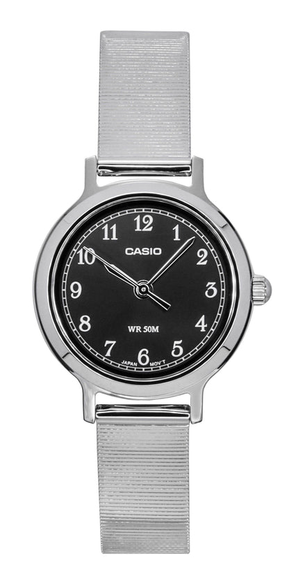 Casio Standard Analog Stainless Steel Black Dial Quartz LTP-B170D-1BV Women's Watch
