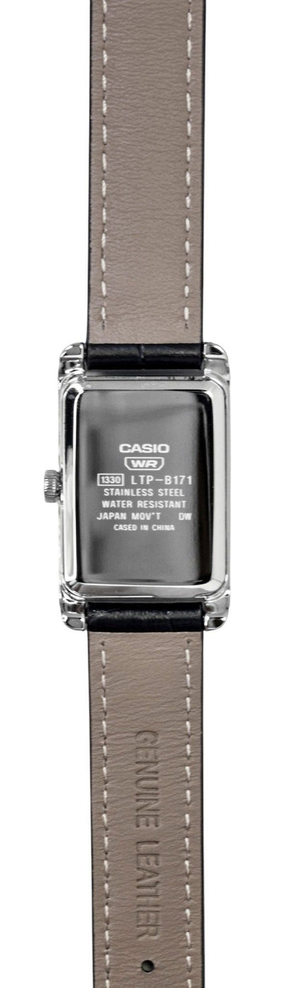 Casio Analog Leather Strap Silver Dial Quartz LTP-B171L-7A1 Women's Watch