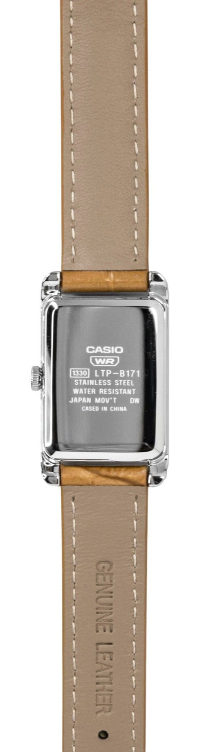 Casio Analog Leather Strap White Dial Quartz LTP-B171L-7A2 Women's Watch