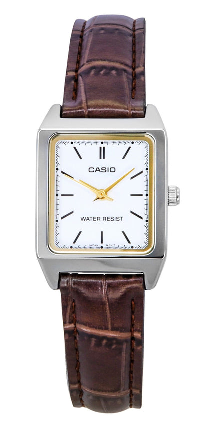 Casio Standard Analog Leather Strap White Dial Quartz LTP-V007L-7E2 Women's Watch