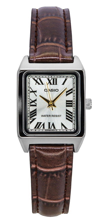 Casio Standard Analog Leather Strap Silver Dial Quartz LTP-V007L-9B Women's Watch