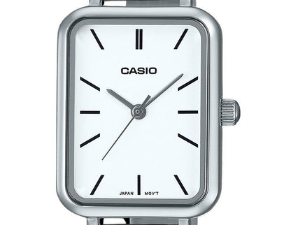 Casio Standard Analog Stainless Steel White Dial Quartz LTP-V009D-7E Women's Watch