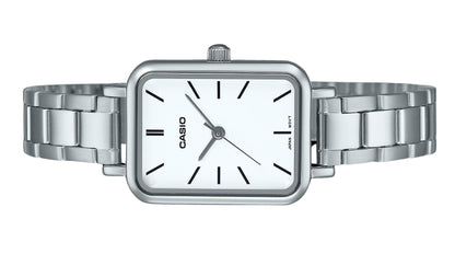 Casio Standard Analog Stainless Steel White Dial Quartz LTP-V009D-7E Women's Watch