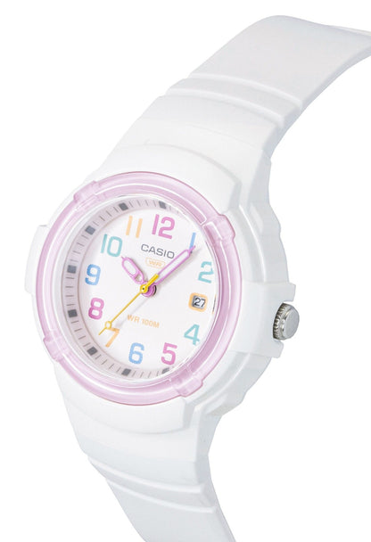 Casio Analog Bio-Based Resin Strap White Dial Quartz LX-800H-7A1V 100M Women's Watch