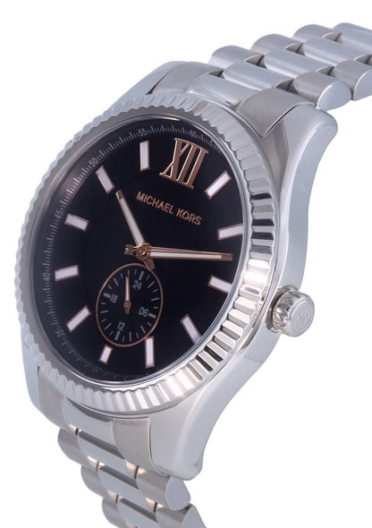 Michael Kors Lexington Stainless Steel Multifunction Black Dial Quartz MK8946 100M Men's Watch