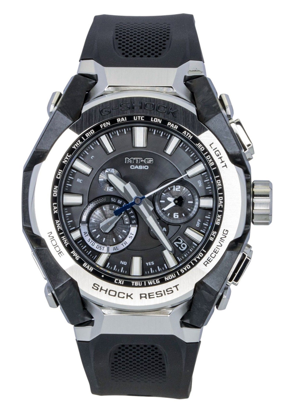 Casio G-Shock MT-G Resin Strap Smartphone Link Analog Black Dial Solar MTG-B4000-1A 200M Men's Watch