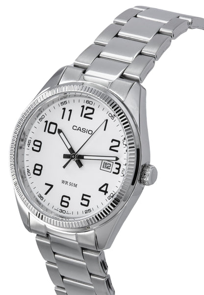 Casio Standard Analog Stainless Steel White Dial Quartz MTP-1302D-7B Men's Watches