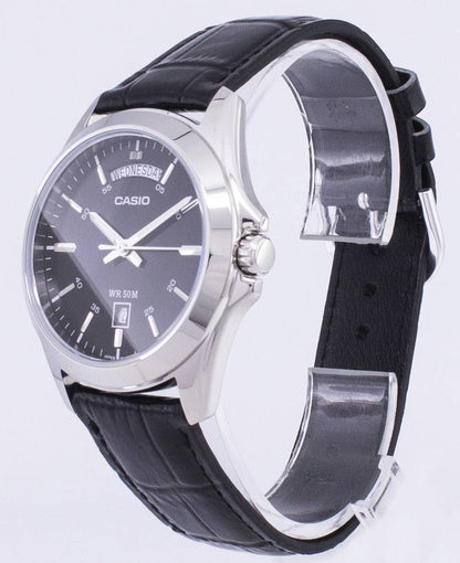Casio Analog Black Dial MTP-1370L-1AVDF MTP-1370L-1AV Men's Watch