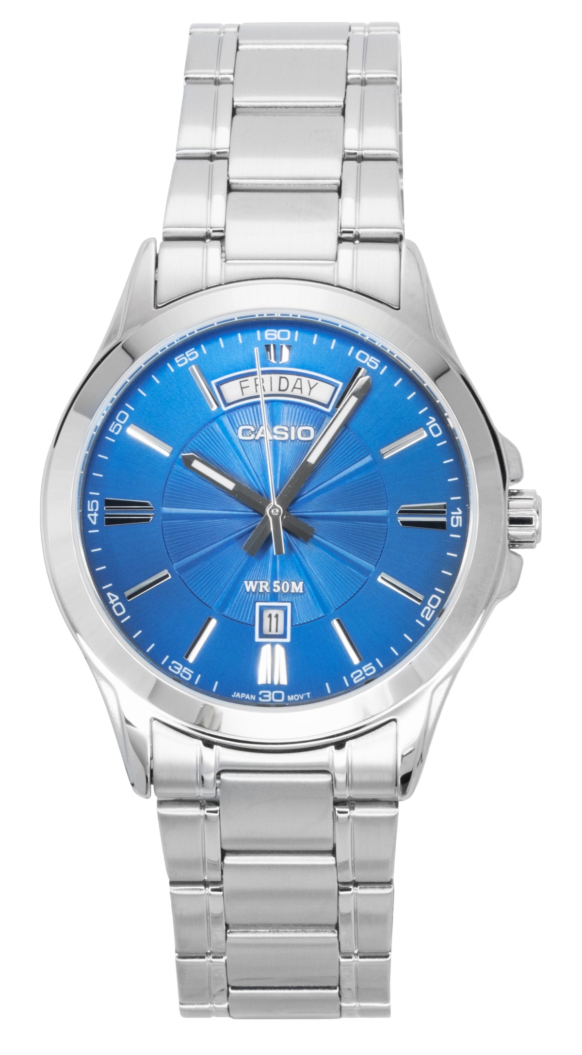 Casio Standard Analog Stainless Steel Blue Dial Quartz MTP-1381D-2AV Men's Watch
