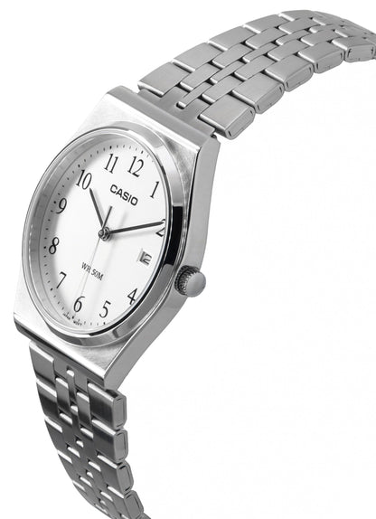 Casio Standard Analog Stainless Steel White Dial Quartz MTP-B145D-7B Men's Watch