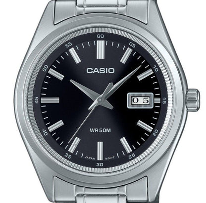 Casio Standard Analog Stainless Steel Black Dial Quartz MTP-B180D-1A1V Men's Watch