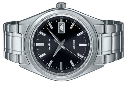 Casio Standard Analog Stainless Steel Black Dial Quartz MTP-B180D-1A1V Men's Watch