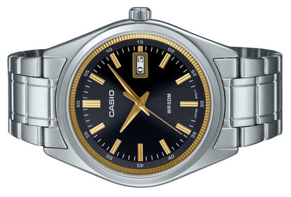 Casio Standard Analog Stainless Steel Black Dial Quartz MTP-B180D-1A2V Men's Watch