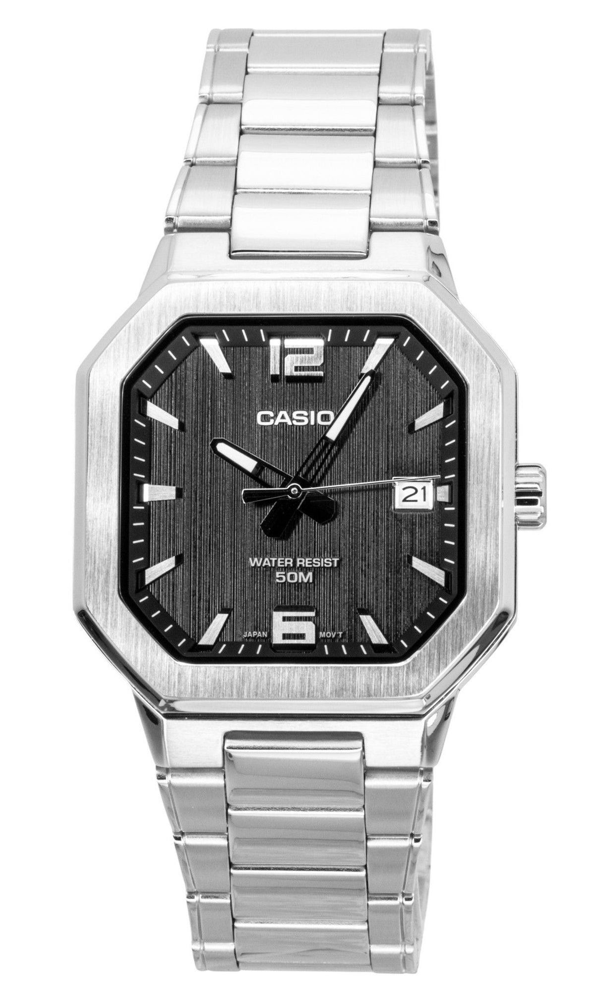 Casio Analog Stainless Steel Black Dial Quartz MTP-B195D-1AV Men's Watch