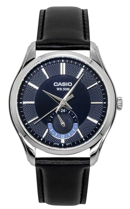 Casio Analog Leather Strap Blue Dial Quartz MTP-B315L-2AV Men's Watch