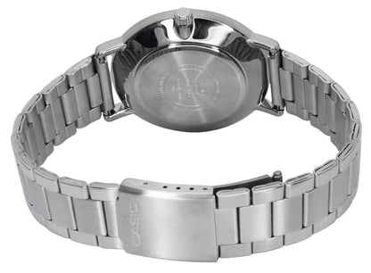 Casio Standard Analog Stainless Steel Black Dial Quartz MTP-VT04D-1E Men's Watch