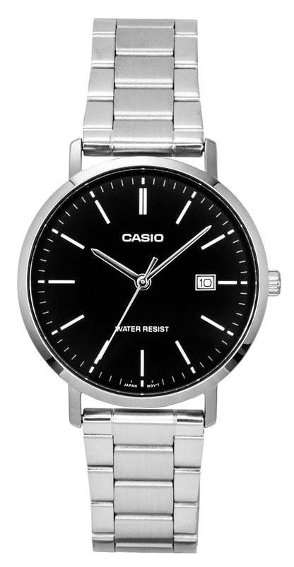 Casio Analog Stainless Steel Black Dial Quartz MTP-VT05D-1E Men's Watch