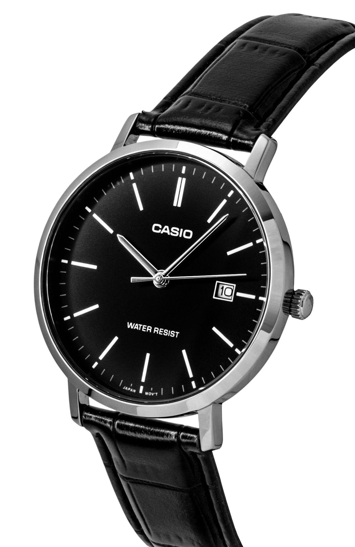 Casio Analog Leather Strap Black Dial Quartz MTP-VT05L-1E Men's Watch