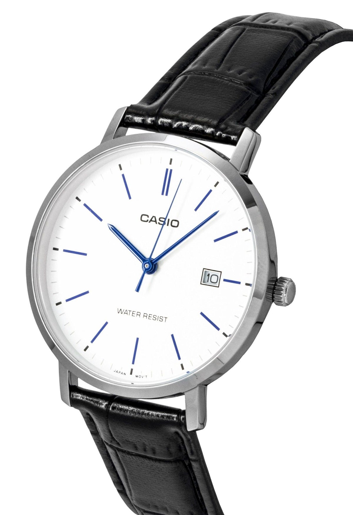 Casio Analog Leather Strap White Dial Quartz MTP-VT05L-7E Men's Watch