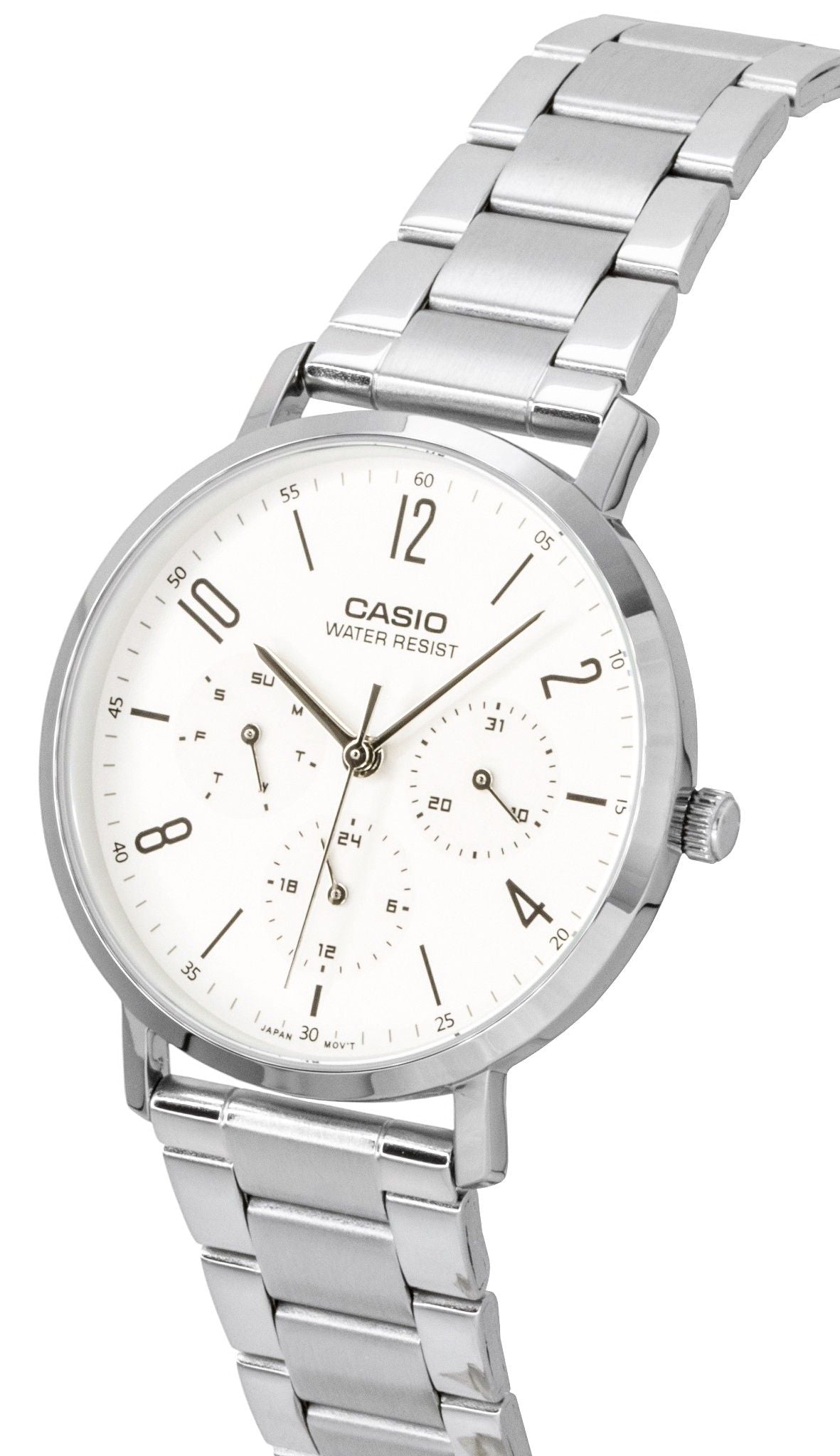 Casio Analog Stainless Steel White Dial Quartz MTP-VT06D-7B Men's Watch