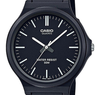Casio Youth Analog Resin Strap Black Dial Quartz MW-240-1EV Men's Watch