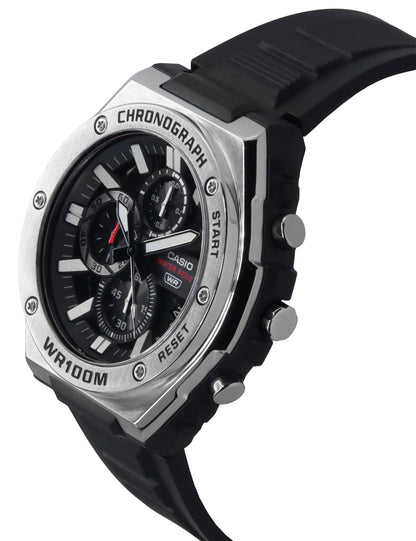 Casio Standard Analog Chronograph Resin Strap Black Dial Quartz MWA-300H-1AV 100M Men's Watch