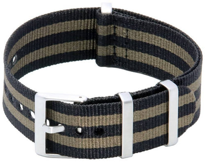Ratio NATO21 Khaki and Black Nylon 22mm Watch Strap