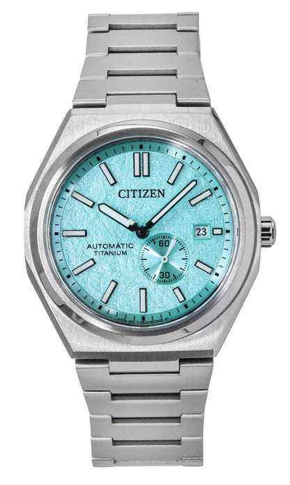 Citizen Zenshin Super Titanium Light Blue Dial Automatic NJ0180-80M 100M Men's Watch