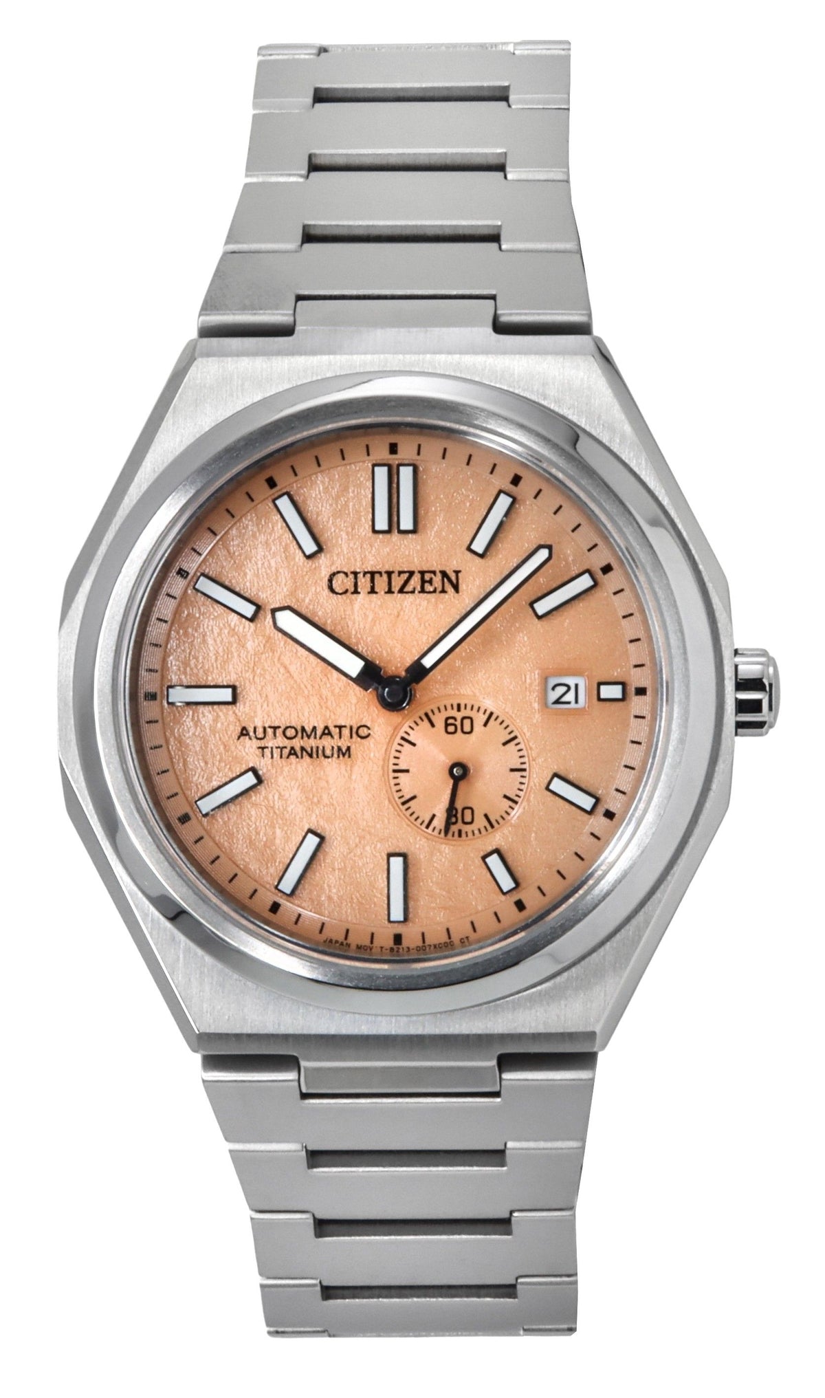 Citizen Zenshin Super Titanium Orange Dial Automatic NJ0180-80Z 100M Men's Watch
