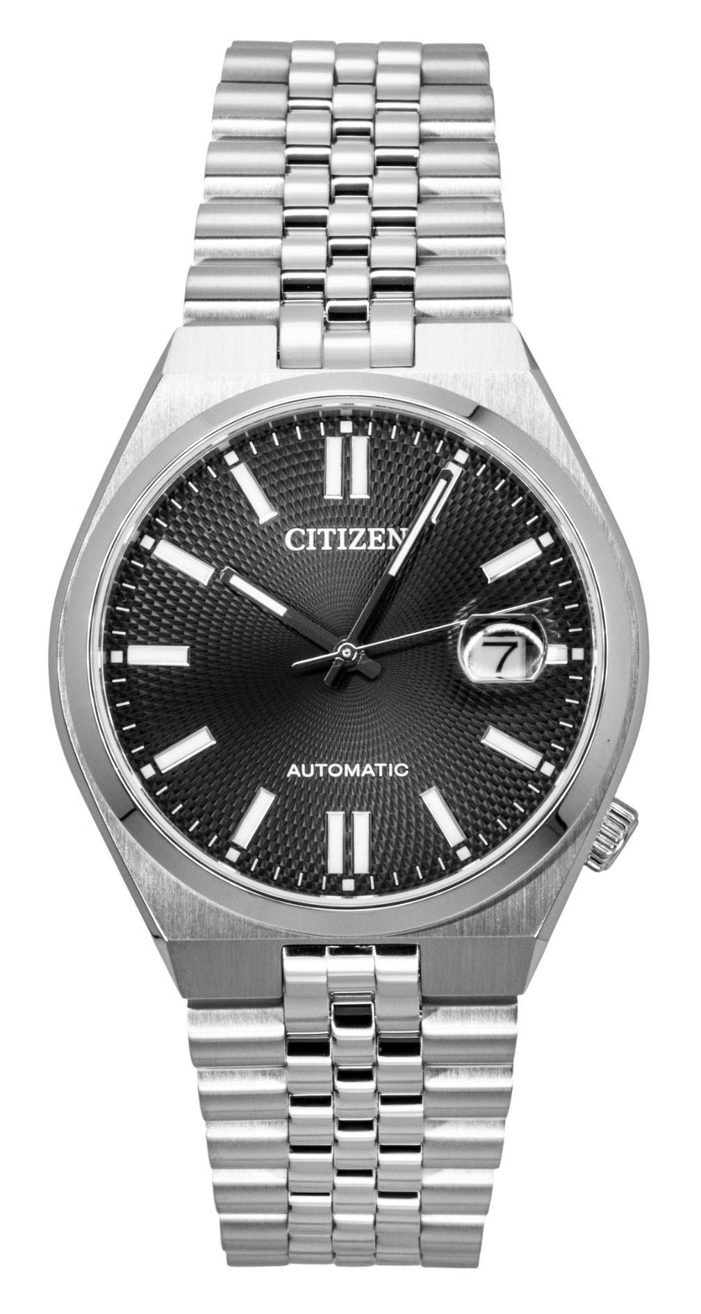 Citizen Tsuyosa 60 Stainless Steel Black Dial Automatic NK0020-55E Men's Watch