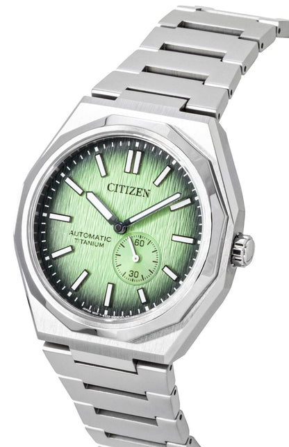 Citizen Zenshin 60 Super Titanium Green Dial Automatic NK5020-58X 100M Men's Watch