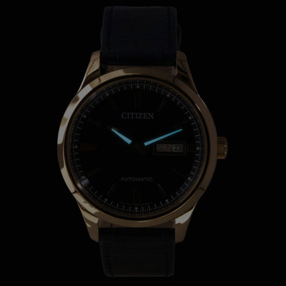 Citizen Tsuyosa Analog Leather Strap Blue Dial Automatic NY4063-01L Men's Watch