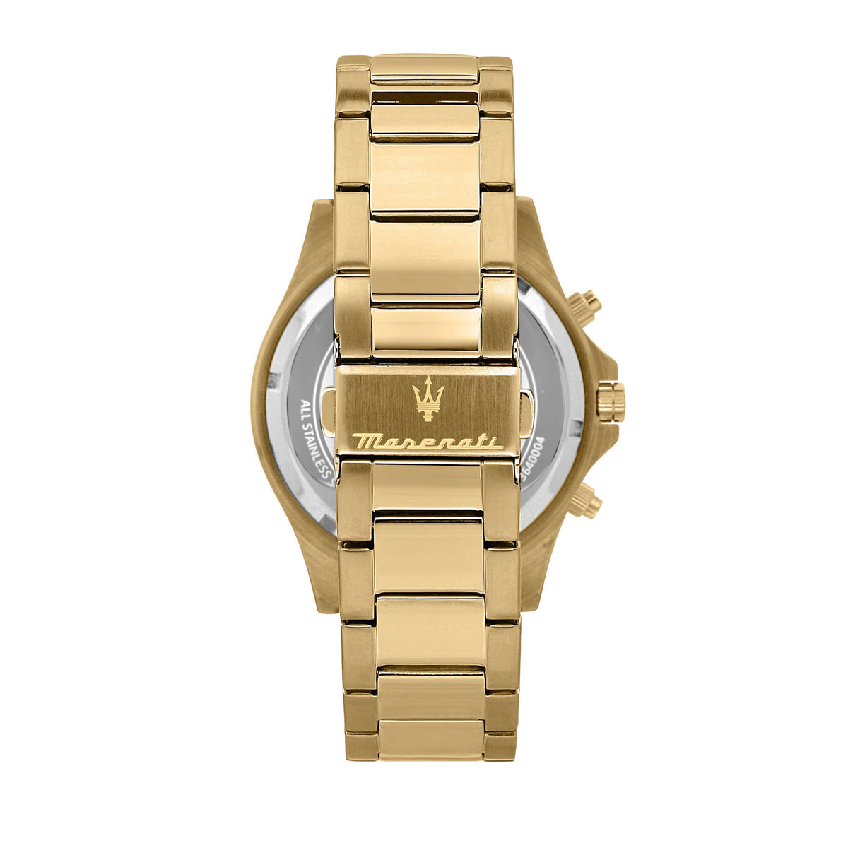 Maserati Sfida Chronograph Gold Tone Stainless Steel Blue Dial Quartz R8873640008 100M Men's Watch