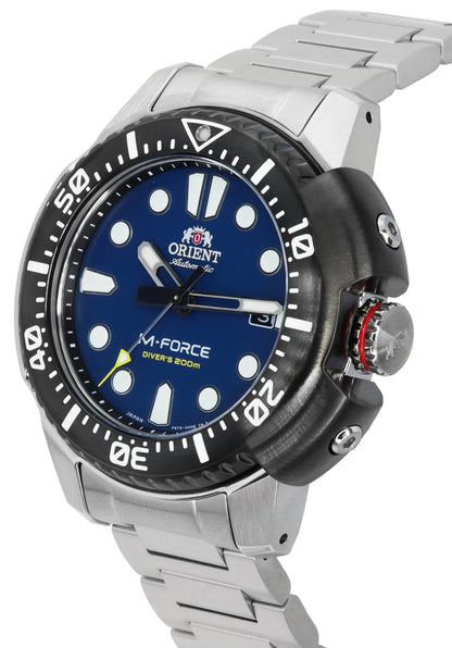 Orient M-Force AC0L Sports Stainless Steel Blue Dial Automatic Diver's RA-AC0L07L00B 200M Men's Watch