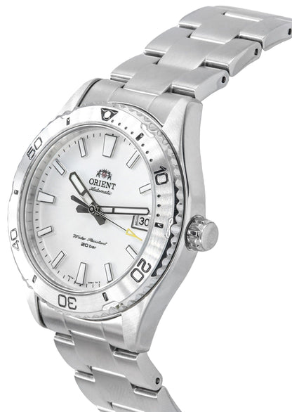 Orient Sports Mako Stainless Steel White Dial Automatic Diver's RA-AC0Q03S10B RA-AC0Q03S30B 200M Men's Watch