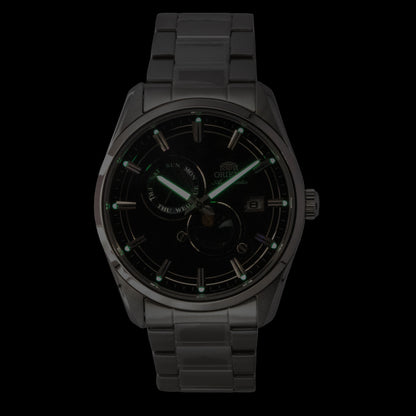 Orient Contemporary Stretto Sun And Moon Phase Navy Blue Dial Automatic RA-AK0315L Men's Watch