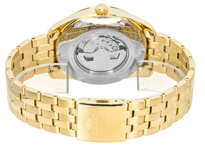 Orient Contemporary Multi Year Calendar Gold Tone Stainless Steel Champagne Dial Automatic RA-BA0001G00C Men's Watch