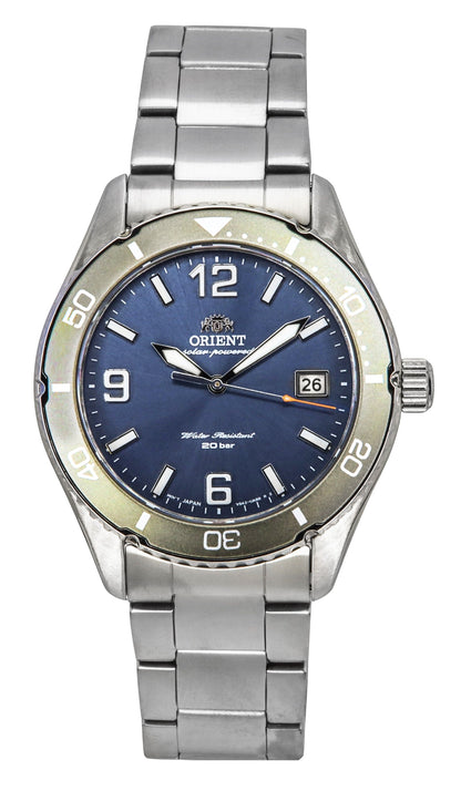Orient Mako III Stainless Steel Blue Dial Solar Diver's RA-WJ0002L 200M Men's Watch
