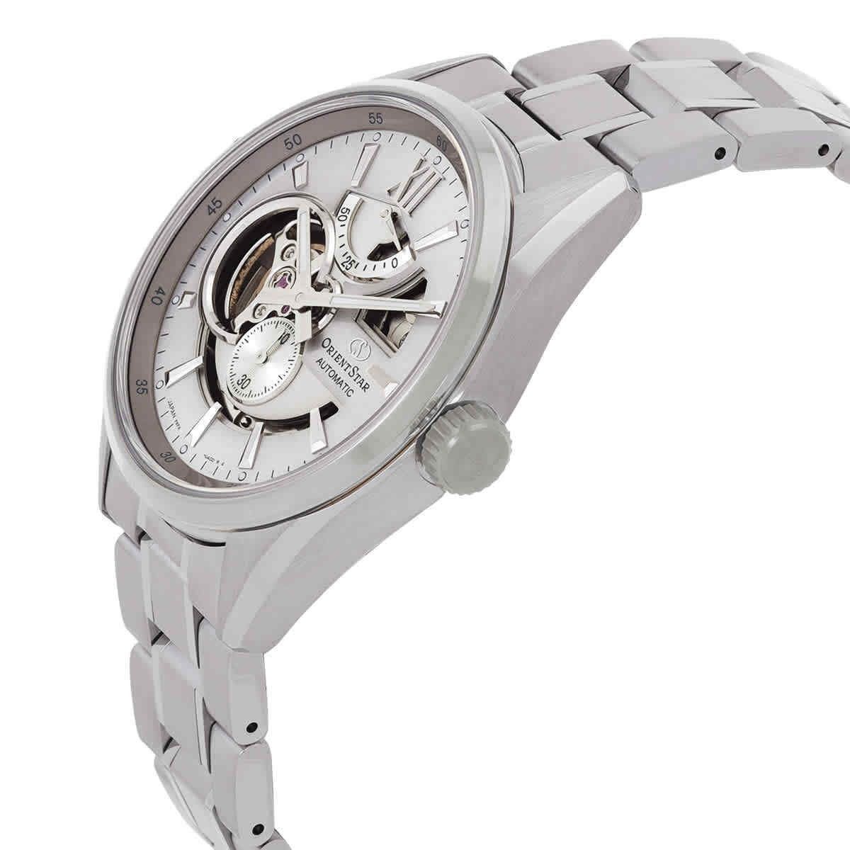 Orient Star Contemporary Stainless Steel Skeleton Silver Dial Automatic RE-AV0125S00B 100M Men's Watch