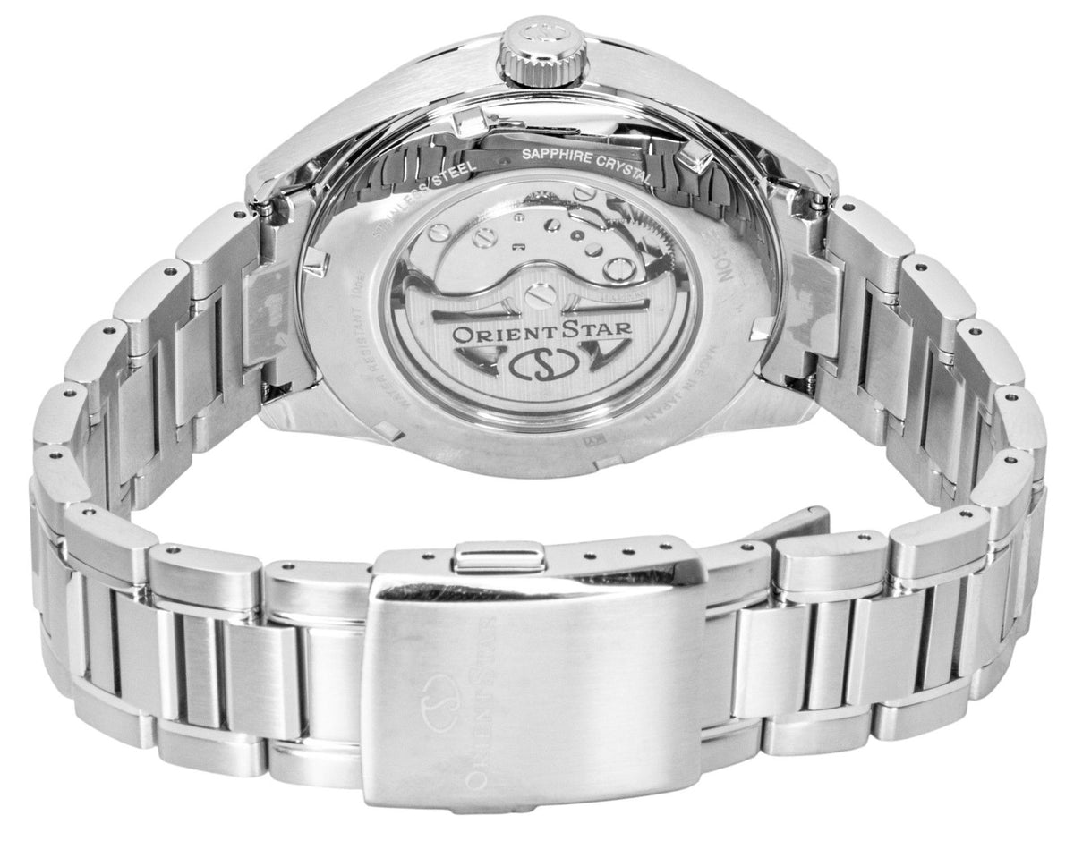 Orient Star Contemporary M34 F7 Stainless Steel Semi Skeleton White Dial Automatic RE-BY0011S Men's Watch
