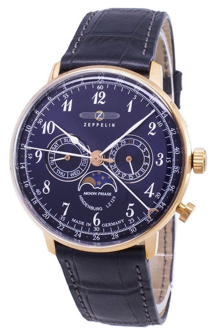 Refurbished Zeppelin Series LZ 129 Hindenburg Germany Made 7038-3 70383 Men's Watch