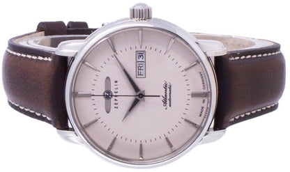 Refurbished Zeppelin Atlantic Beige Dial Leather Strap Automatic 8466-5 84665 Men's Watch