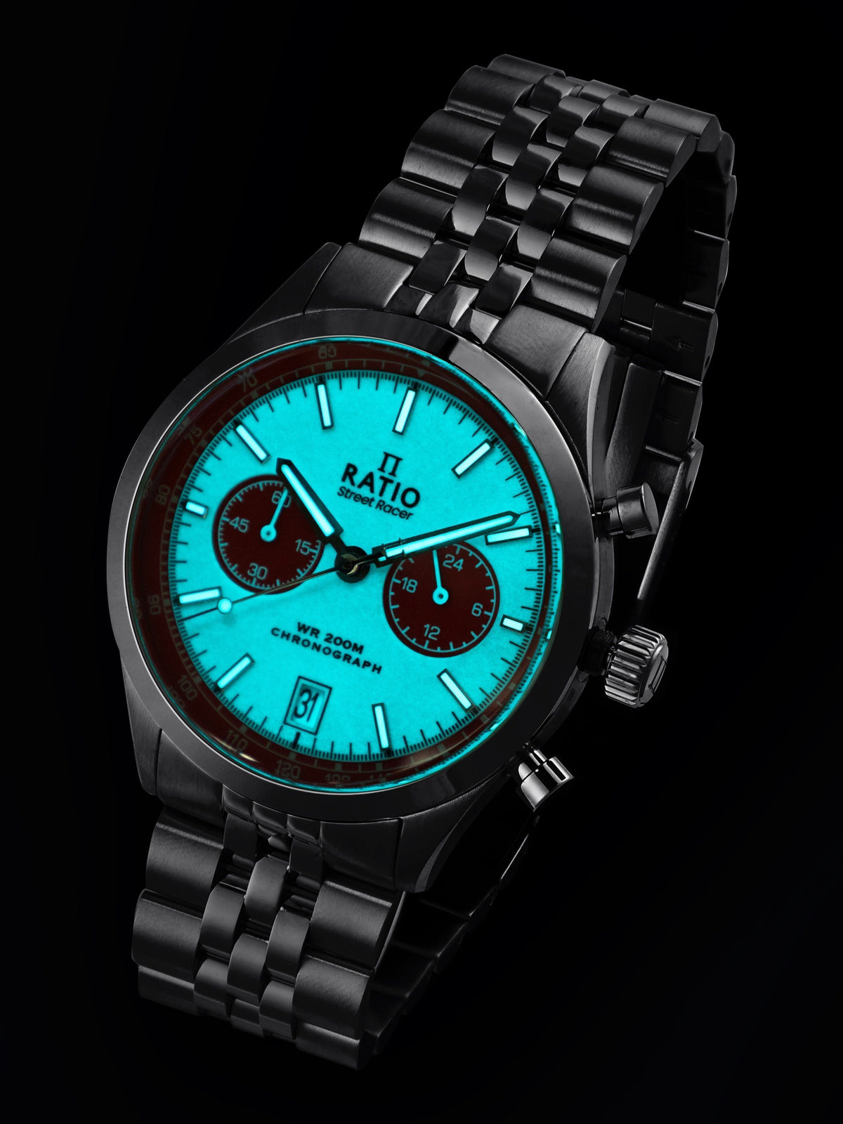 Ratio Street Racer Chronograph RTC022 200M Black Panda Dial Limited Edition Watch