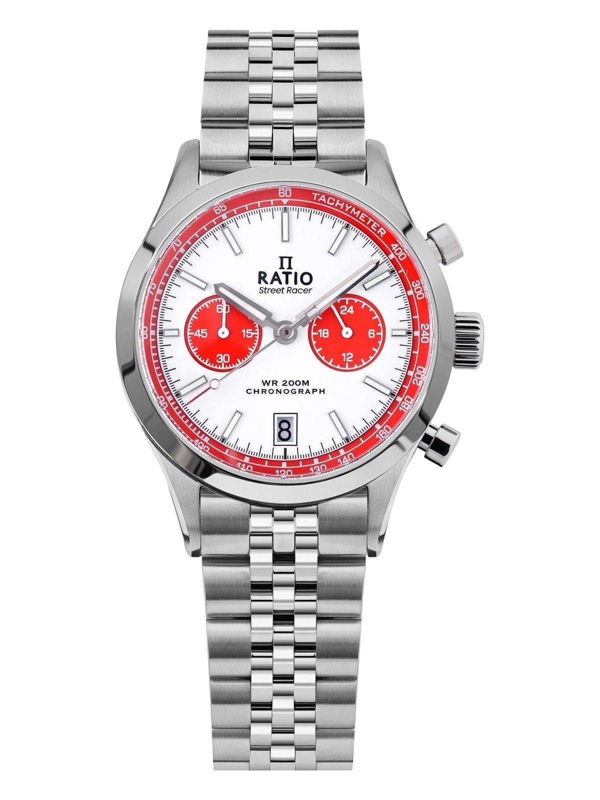 Ratio Street Racer Chronograph RTC025 200M Red Panda Dial Limited Edition Watch