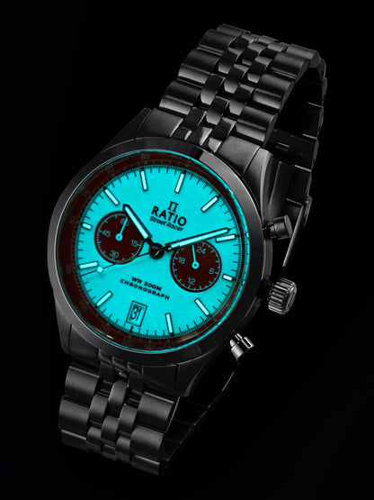 Ratio Street Racer Chronograph RTC025 200M Red Panda Dial Limited Edition Watch