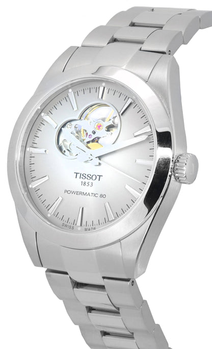 Tissot T-Classic Gentleman Powermatic 80 Open Heart Sunray Dial Automatic T127.407.11.081.00 100M Men's Watch