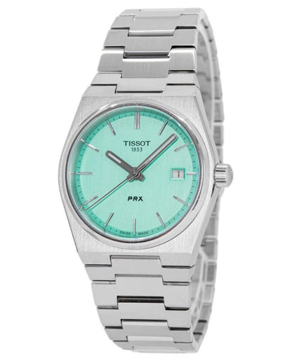 Tissot T-Classic PRX Stainless Steel Light Green Dial Quartz T137.210.11.091.00 100M Women's Watch