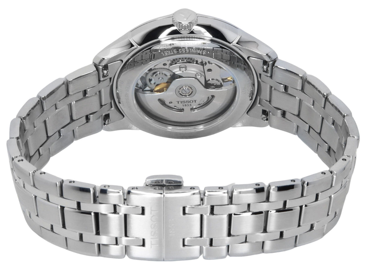 Tissot Chemin Des Tourelles Stainless Steel Blue Skeleton Dial Automatic T139.836.11.048.00 Men's Watch